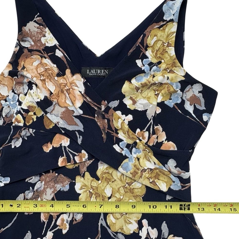 Ralph Lauren Black Label Petite Floral Sleeveless Jersey Maxi Dress Size 0P - Picture 9 of 14